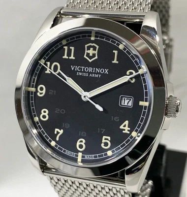 £21 • Buy VICTORINOX Swiss Army Black Dial 241585 Men's Watch Working