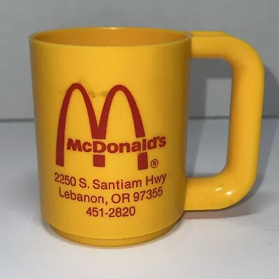 Vintage McDonald's Travel Coffee Cup Mug Yellow • $3.99