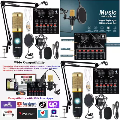 Equipo De Mezclador Podcast Microfono Condensador Transmision Grabacion Musica • $59.98