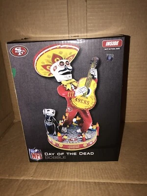 $110 • Buy San Francisco 49ers Day Of The Dead Sugar Skull  Bobblehead Dia De Los Muertos