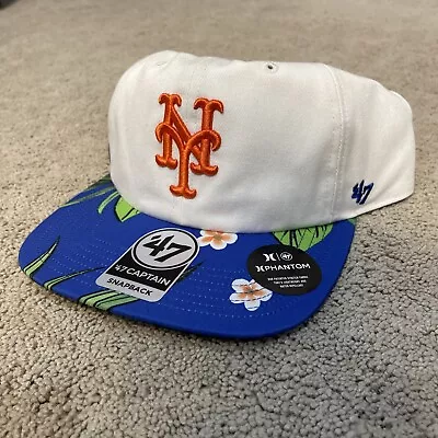 New York Mets MLB Baseball Hurley 47 Paradise Captain Snapback Hat New Fast Ship • $25