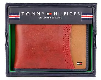 Tommy Hilfiger Men's Premium Leather Credit Card ID Wallet Passcase 31TL220014 • $27.29