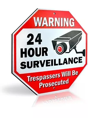 Signs Authority Reflective Video Surveillance Signs Outdoor  No Trespassing Sign • $18.99