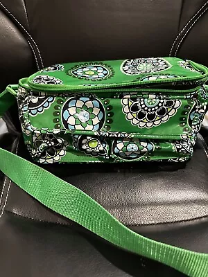 Vera Bradley CUPCAKES Green Mini Cooler/Lunch Snack Bag Adjustable Strap • $20