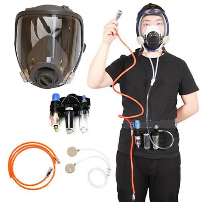 3 In1 Painting Safety Supplied Air Fed Respirator System 6800 Full Face Gas Mask • $260.99