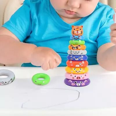 Stacking Toy Color Recognition Rainbow Rings For Boy Girls • £9.02