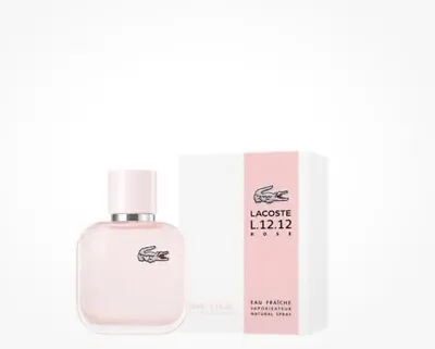 LACOSTE L.12.12  ROSE FOR HER EAU FRAÎCHE- WOMEN'S PERFUME. 35ml Sealed • £26.99