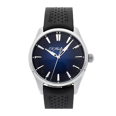 H. Moser & Cie Pioneer Centre Seconds Auto Steel Mens Strap Watch 3200-1200 • $11450