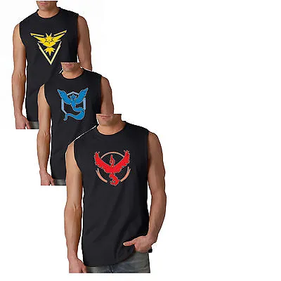 $22.99 • Buy Sleeveless T-Shirt 3 Types Pokemon GO Team MYSTIC VALOR INSTINCT