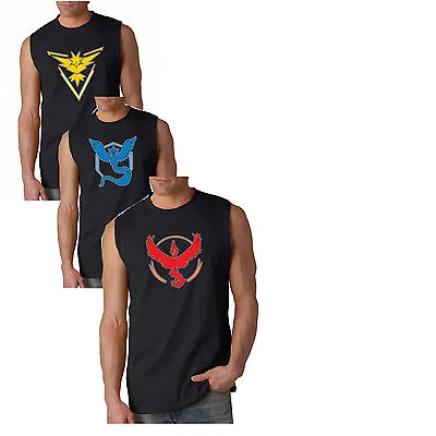 Sleeveless T-Shirt 3 Types Pokemon GO Team MYSTIC VALOR INSTINCT • $22.99