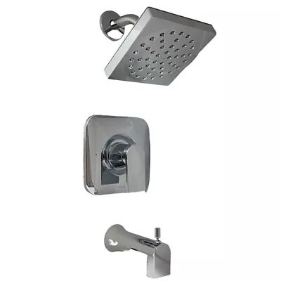 Moen 82760 Genta Tub & Shower Faucet Rain Shower Head & VALVE INCLUDED - Chrome • $58.62