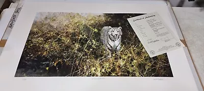 David Shepherd Pencil Signed Ltd Ed Silkscreen White Tiger Of Rewa With Cert • £275