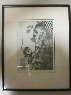 Margaret Gaug Original Signed Etching Print Framed Romeo And Juliet Shakespeare • $38.50