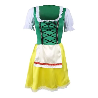 £14.99 • Buy Bavarian Beer Girl Costume Oktoberfest Fancy Dress Womens German Maid Wench