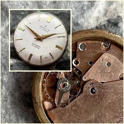 ✩ Vintage MILUS F1560 Automatic Movement SWISS MADE 60s Wrist Watch Mechanism • $64