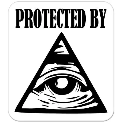 Protected By Mason Masonic Car Bumper Sticker Decal 4  X 4  • $3