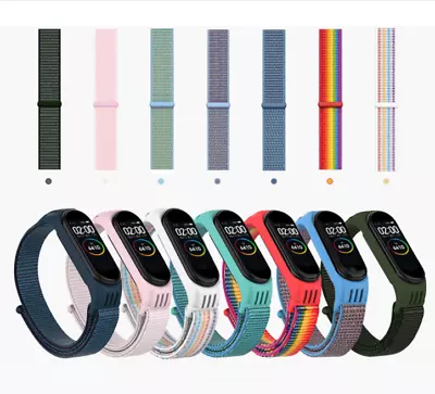 For Xiaomi Mi Band 3 4 5 6 Woven Nylon Soft Wrist Watch Band Strap Hook And Loop • $13.99