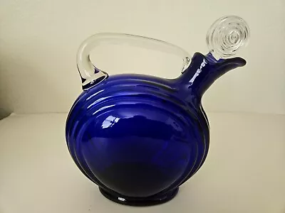 Cambridge Glass Nautilus 28-ounce Decanter Bottle Royal Blue Cobalt 6 1/2-IN VTG • $69.95