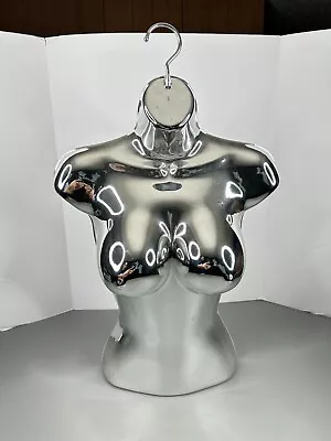 Plastic Hanging Chrome Half Round Female Mannequin Torso Shirt Form Display • $20