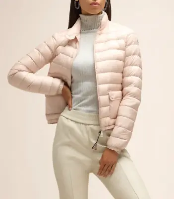 New 2023 $1090 Moncler Lans Giubbotto Puffer Jacket Pastel Pink Size 2 • $695