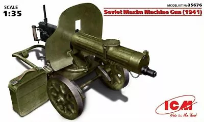 ICM 1:35 Scale Model Kit - Soviet Maxim Machine Gun (1941) 	 ICM35676 • $14.53