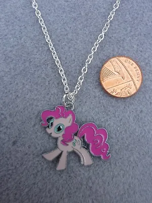 My Little Pony Pinkie Pie Enamel Pendnat Necklace Birthday Gift Present # 265 • £4.99