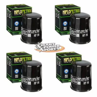 4 Genuine HiFlo HF198 Oil Filter -Victory Polaris- RZR Ranger  *FREE PRIORITY* • $41.95