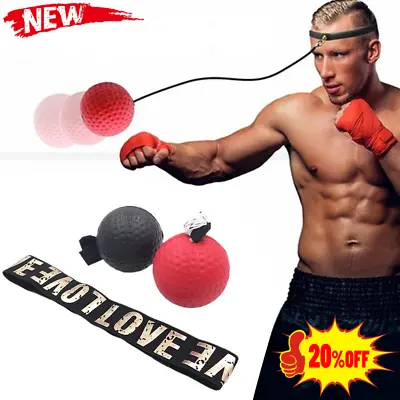 Boxing Fight Ball Punch Exercise Head Band Reflex Speed Training Equipment Set • $2.51