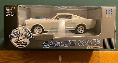 1:18 Eagle's Race Ford Mustang GT 350 Shelby '65 WHITE AND BLUE--minor Box Bend • $33