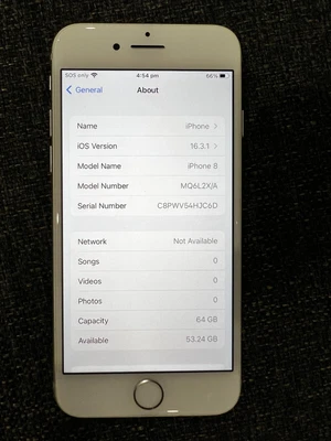 $100 • Buy Apple IPhone 8 - 64GB - Silver (Unlocked) A1863 (CDMA + GSM) (AU Stock)