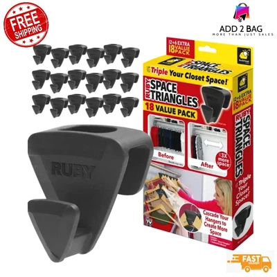 $13.68 • Buy RUBY Space Triangles AS-SEEN-ON-TV, Creates Up To 3X More Closet Space