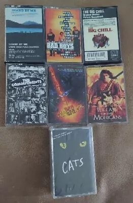 7x MOVIE SOUNDTRACKS Cassette Tape Lot Bad Boys Big Chill Stand By Me Cats New • $18.99