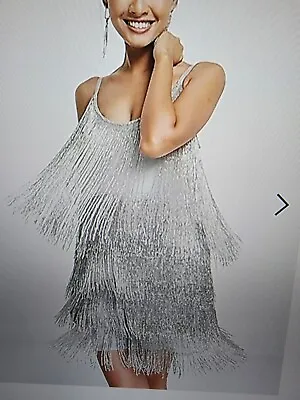 $130 • Buy ASOS DESIGN Embellished Fringed Mini Dress