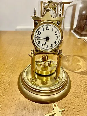 1904 Antique JUF Jahresuhrenfabrik 400 Day Torsion Anniversary Clock GWO • £260