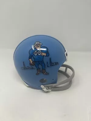 Oilers Old School Logo Custom 2 Bar Riddell Throwback VSR4 Mini Helmet • $49.99