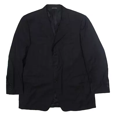 CANALI Super 120's Blazer Jacket Black Wool Mens M • £28.99