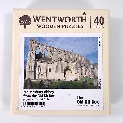 Wentworth Wooden Jigsaw Puzzle 40 Piece Malmesbury Abbey Old Kit Box Complete • £12.99