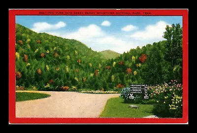 $0.25 • Buy Dr Jim Stamps Linen Postcard Turn Into Great Smoky Mountains Natl Park Tennessee
