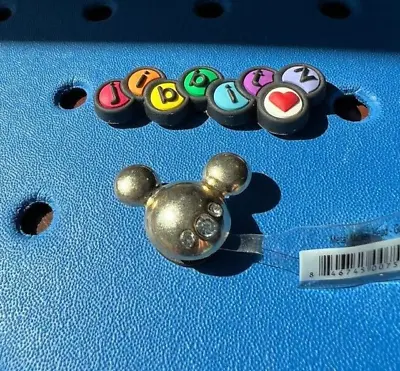 Disney Metal Mickey Authentic Jibbitz Shoe Charm For Crocs. Rare 1st Gen! NEW! • $20