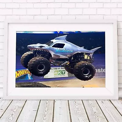 500387 Megalodon Storm Monster Truck   * 24x18 WALL PRINT POSTER • $19.95