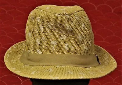 Capelli Mens 100% Toyo Straw Hat Palm Tree Pattern Men's Fedora Style One Size • $14.90