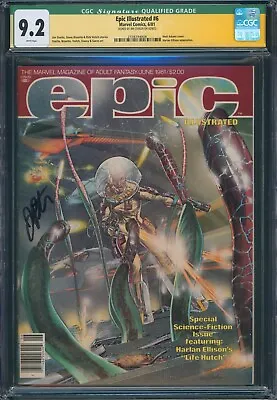 EPIC ILLUSTRATED #6 CGC SS 9.2Q WP Signed Jim Starlin MARVEL MAGAZINE 1981 • $235