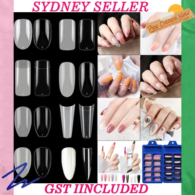 $4.25 • Buy 100-500Pcs Ballerina Nail Coffin Tips Long Art Full Cover Manicure Fake Nails AU