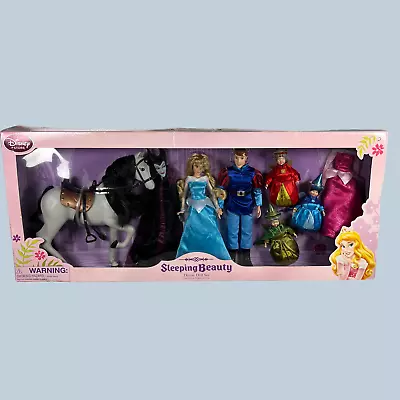 Aurora Sleeping Beauty Deluxe Set Fairies Maleficent Prince Horse Disney Dolls • $250