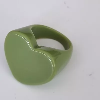 New Chunky Fashion Rings Various Colours Available Plastic Resin Rings Heart... • £4