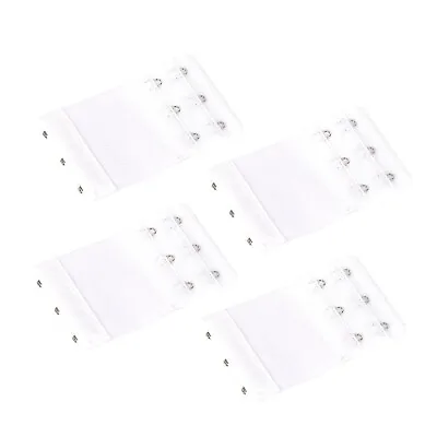 Bra Extender 3 Hook Elastic Extension Strap Plus Size Clip On Maternity White 4X • $5.20