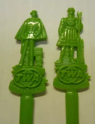 Lot Of 2 VTG MCM - FRANCE & ENGLAND TWA Cocktail Barware Swizzle Stir Sticks • $7