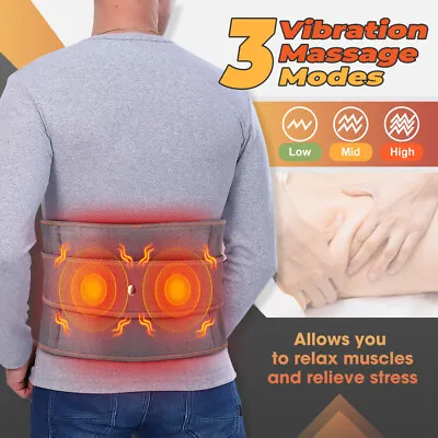 Massage Belt Electric Infrared Heated With Back Support Waist Vibration Massager • $59.95