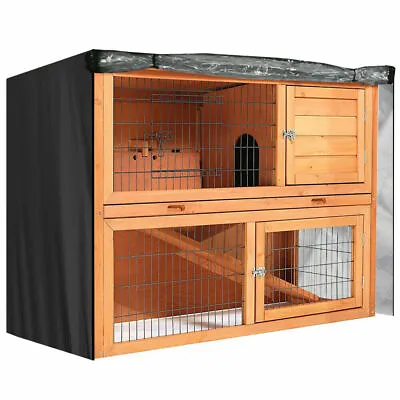 48  Rabbit Hutch Cover Waterproof Large Double Garden Pet Bunny Cage Covers UK • £17.99