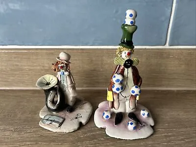 2x Zampiva Clown Figurine Footballs Musical Tuba Decorative Italy • £9.99